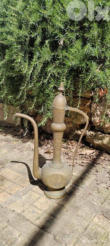 ntage XL MCM Sarna Pitcher Ewer India Brass Teapot brass