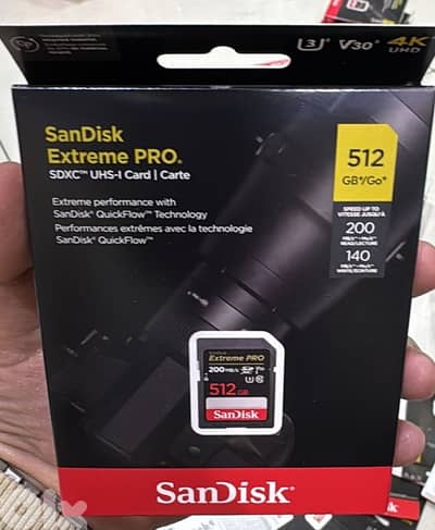 Sandisk extreme pro sdxc uhs-I card 512gb 200mg/s