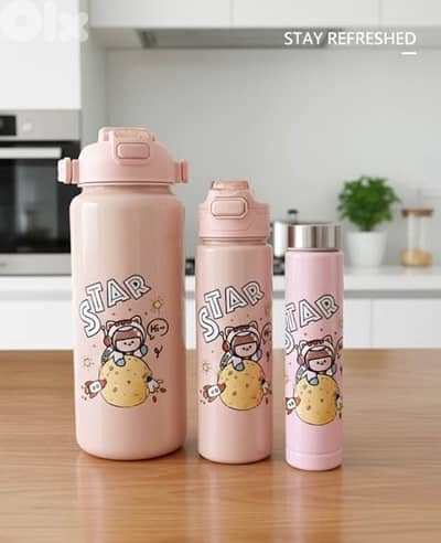 طقم قناني مي 3 قطع - جديد بالكامل