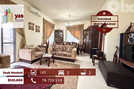 Zouk Mosbeh 145m2 | Furnished | Well Maintained | Catch Flat | EH/EL