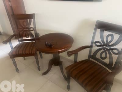 two chairs and table