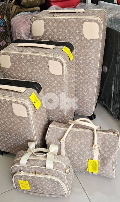 Swiss Made Real leather set suitcases luggage travel bags