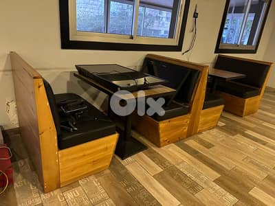 bench couch black and wood