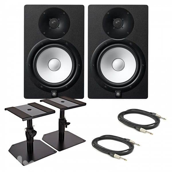 Yamaha HS8 Studio Monitors (Pair) + Professional Stands - Like New 2
