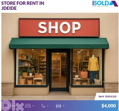 204m2 core & shell shop on a cross road 4rent in jdeide - الجديدة