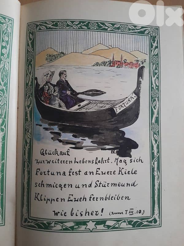 1910 rare visitor book handwritten collectable 29x16 cm 1