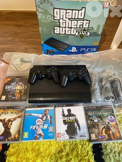 ps3 500gb still in bags 2 controllers and 6 games