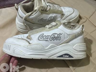 Official Coca-Cola Footwear White Classic Sneakers - Size 42