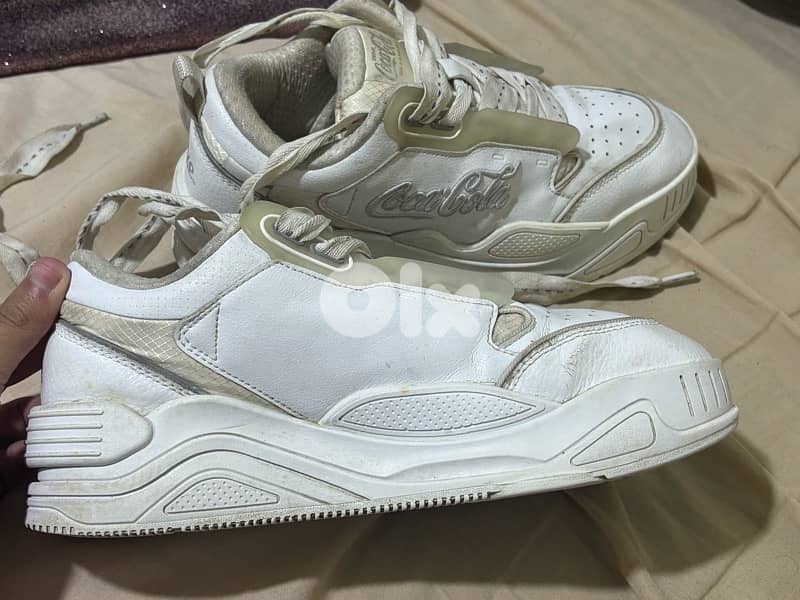 Official Coca-Cola Footwear White Classic Sneakers - Size 42 1