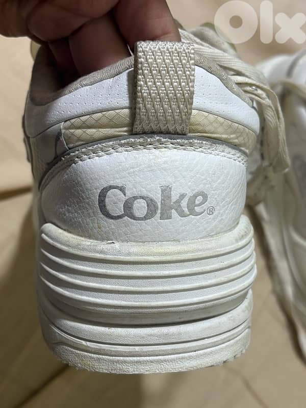 Official Coca-Cola Footwear White Classic Sneakers - Size 42 6