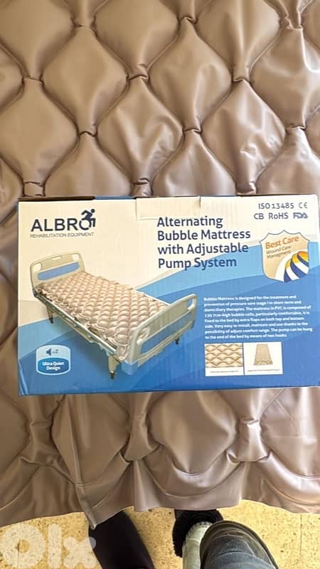 Automatic Hospital bed & Mattress + Bubble Mattress 4