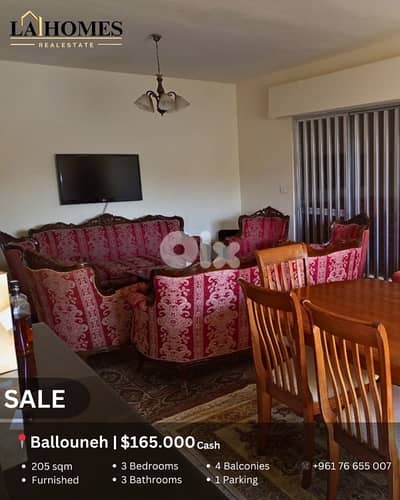 apartment for sale in ballouneh شقة للبيع في بلونة