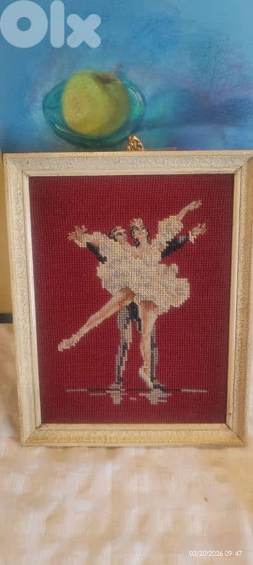 Antique canvas tableau