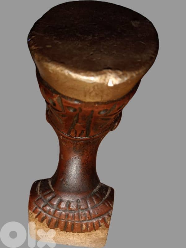 vintage Nefertiti bust /Egyptian papyrus paintaing 1