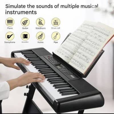 Likegreen Piano Set 61-Key LED Electronic Keyboard+ music rest stand.