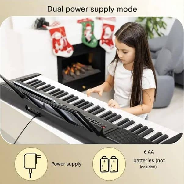 Likegreen Piano Set 61-Key LED Electronic Keyboard+ music rest stand. 2
