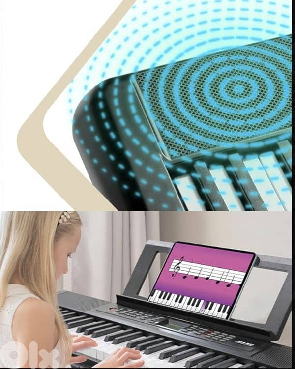 Likegreen Piano Set 61-Key LED Electronic Keyboard+ music rest stand. 7