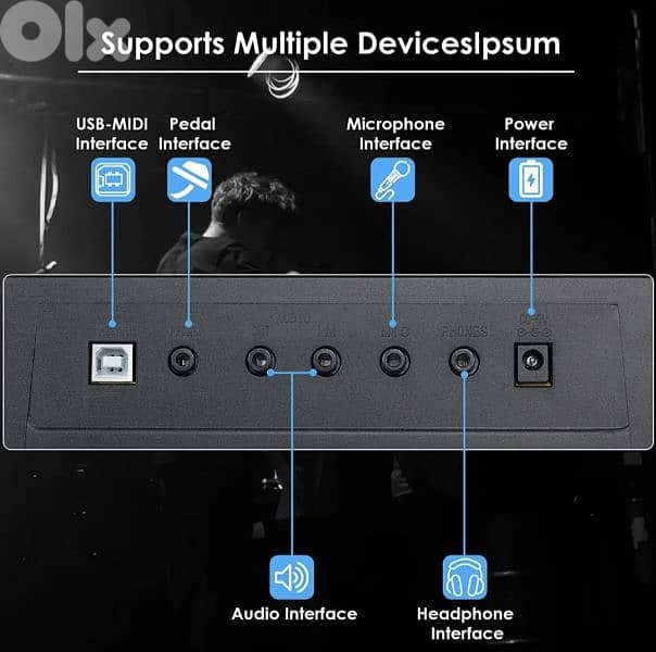 Femor 61 Key Digital Piano Keyboard + Recording Function/5$ delivery 3