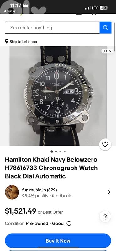 Hamilton below zero chronograph 4