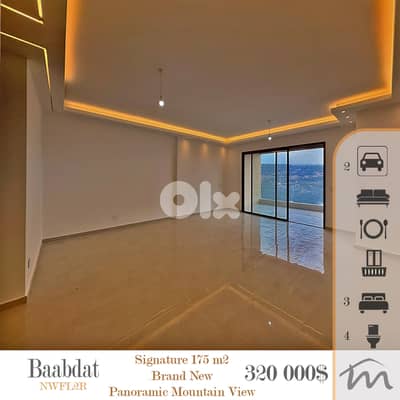 Baabdat | Signature | Brand New 3 Bedrooms Apartment | Panoramic View
