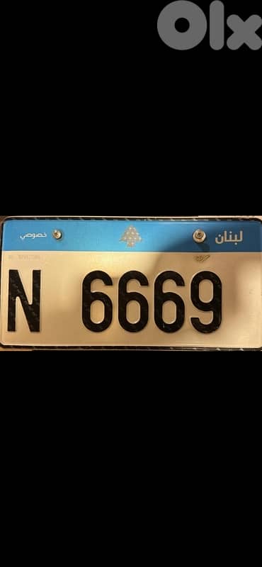 Golden plate number 6669/N