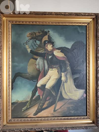 رسم رائع بريشة الرسام حبيب خوري،زيتي على قماش،٤٠x٦٠ سنتم مع برواز خشب