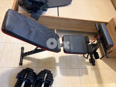 Adjustable Dumbels 40 KG With Bench