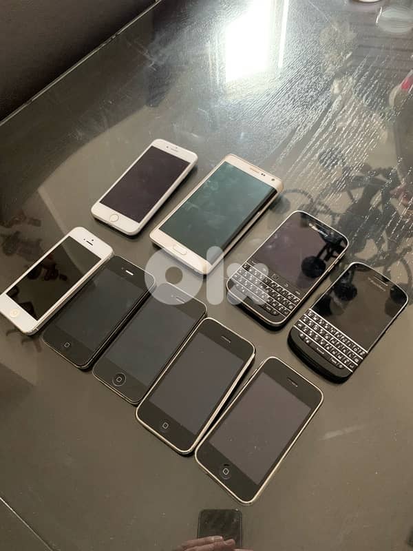 Iphones and Blackberry and Samsung 1