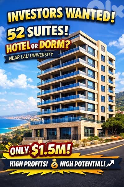 GREAT INVESTMENT OPPORTUNITY in Jbeil near LAU UNI HOTEL OR DORMITORY