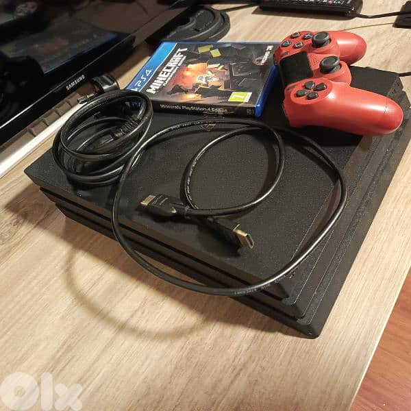 PS4 pro 4k 1tb + original controller + cd 2