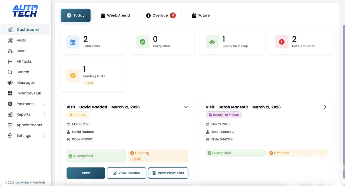 Garage Management Software for Workshops – AutoTech 1