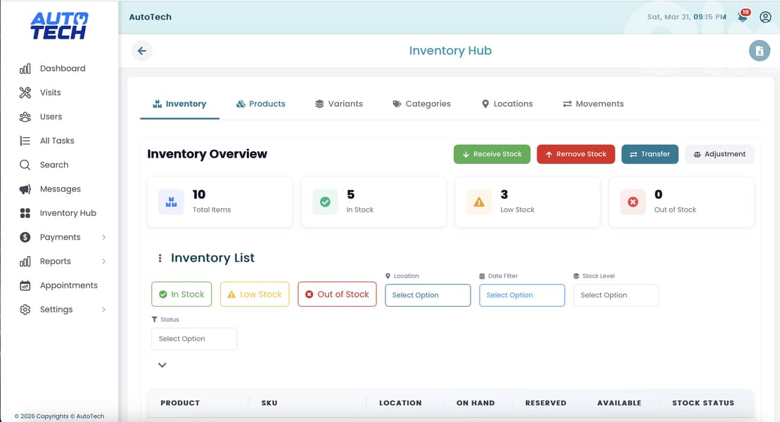 Garage Management Software for Workshops – AutoTech 3