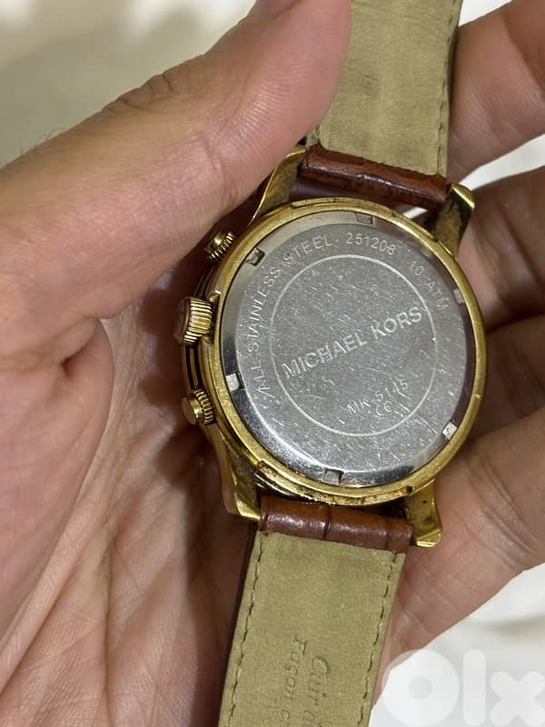 Michael Kors Chronograph - Brown leather strap - Working 3