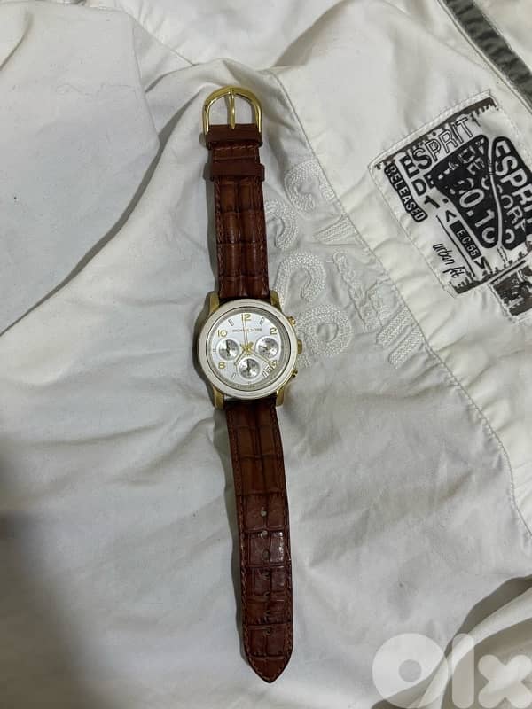 Michael Kors Chronograph - Brown leather strap - Working 5