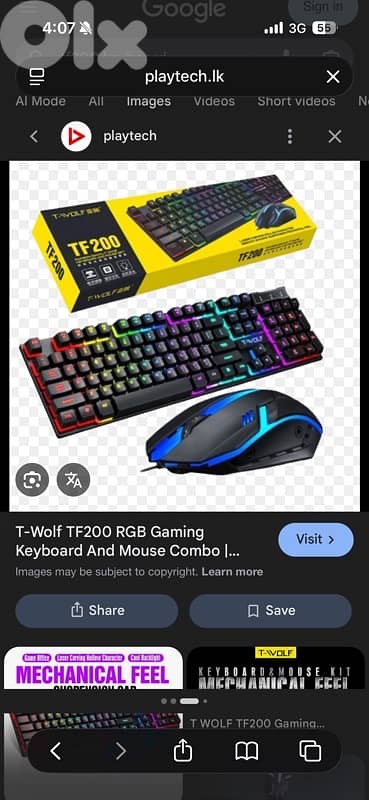 tf200 keyboard with rgb light for ps5 and pc 5