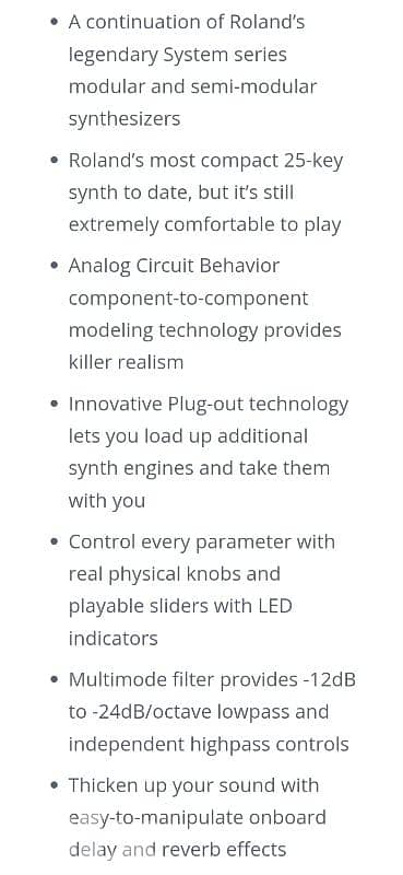 Roland system 1 synth in mint condition 1