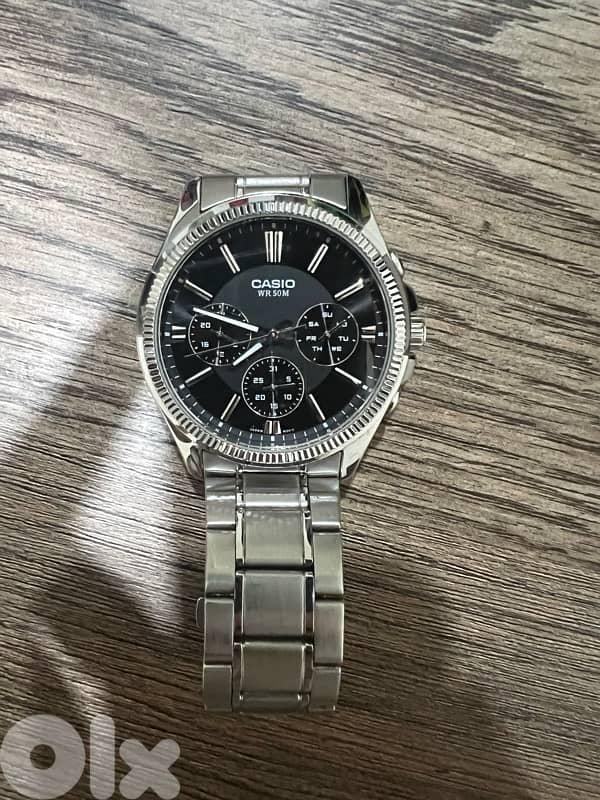 casio stainless steel watch 1