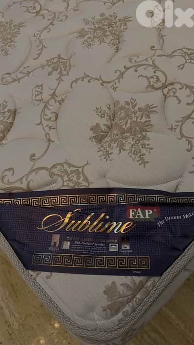 Bed with FAP mattress