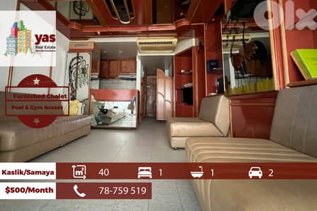 Kaslik 40m2 | Furnished Chalet | Pool/Gym Access | Sea View | EH