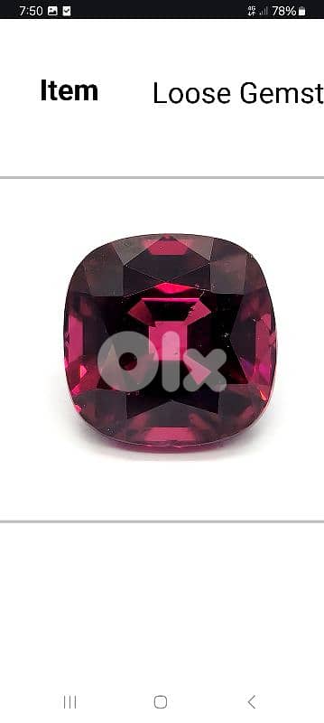 certified rodoholite garnet 3.87 ct + 3.82 ct 1