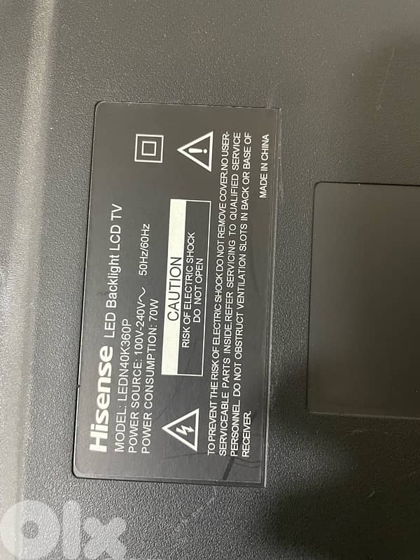 hisense 40” NOT SMART 2
