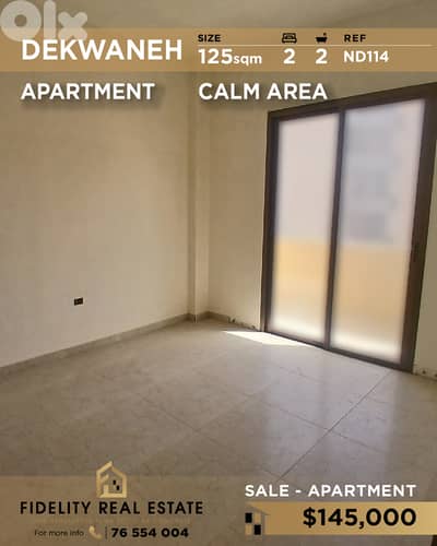 Apartment for sale in Dekwaneh ND114 شقة  للبيع في دكوانة