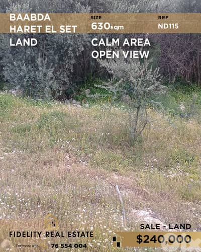 Land for sale in Baabda ND115 أرض للبيع في بعبدا