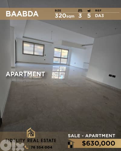Apartment for sale in Baabda DA3 شقة للبيع في