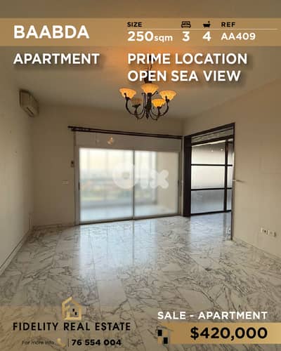 Apartment for sale in Baabda AA409 شقة للبيع في بعبدا