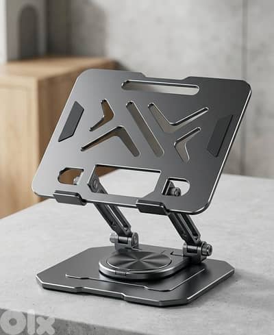 Heavy Duty Dual-Arm Rotating Laptop Stand for Desk