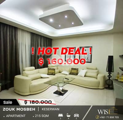 195 SQM Unfurnished apartment for SALE in Zouk Mosbeh!