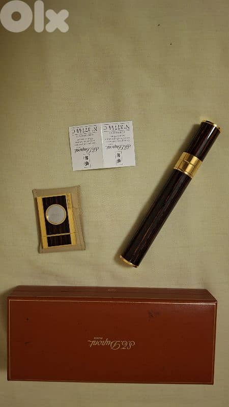 Authentic ST Dupont Cigar Holder and Cutter in Chinese Laquer 6