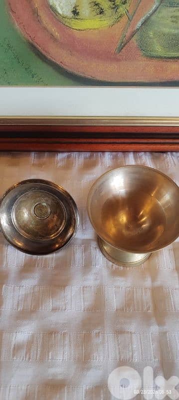 Old Brass Engraved Handcrafted Solid Unique Shape  Bowl, 1
