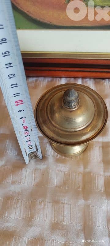 Old Brass Engraved Handcrafted Solid Unique Shape  Bowl, 2